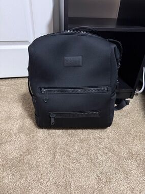 Dagne Dover Black Neoprene Mini Backpack
